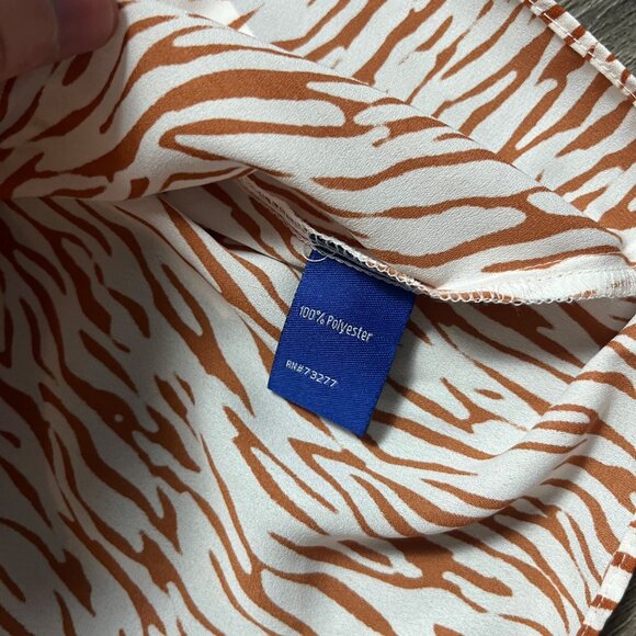 Apt 9 Short Sleeve Waist Tie Blouse Tiger Multi NWT Women’s Size XXL - Picture 6 of 6
